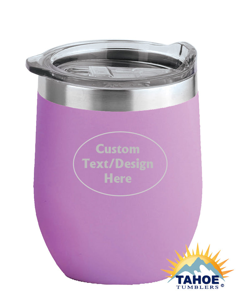 Light Purple 16 oz Insulated Custom Wine Tumbler - Tahoe