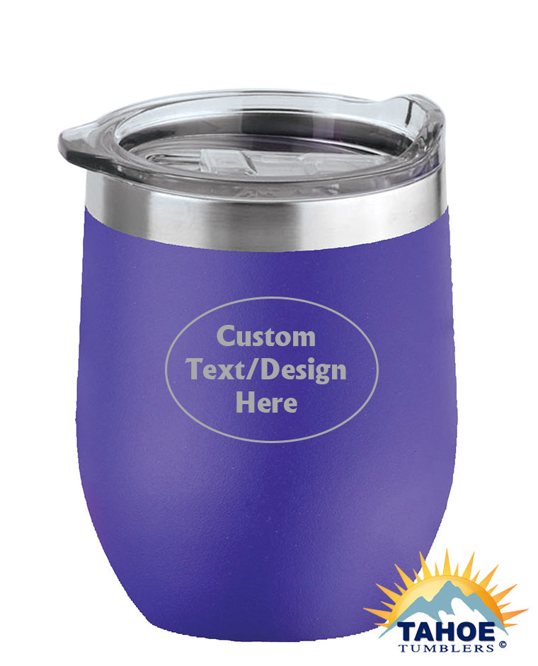 Purple 16 oz Insulated Custom Wine Tumbler - Tahoe