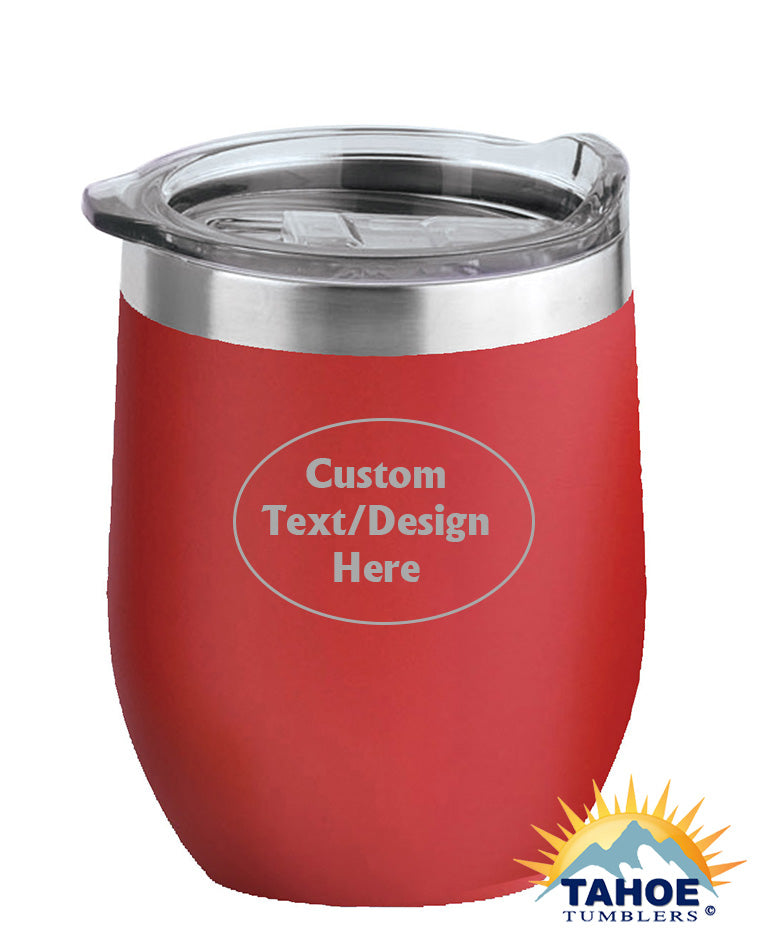 Red 16 oz Insulated Custom Wine Tumbler - Tahoe