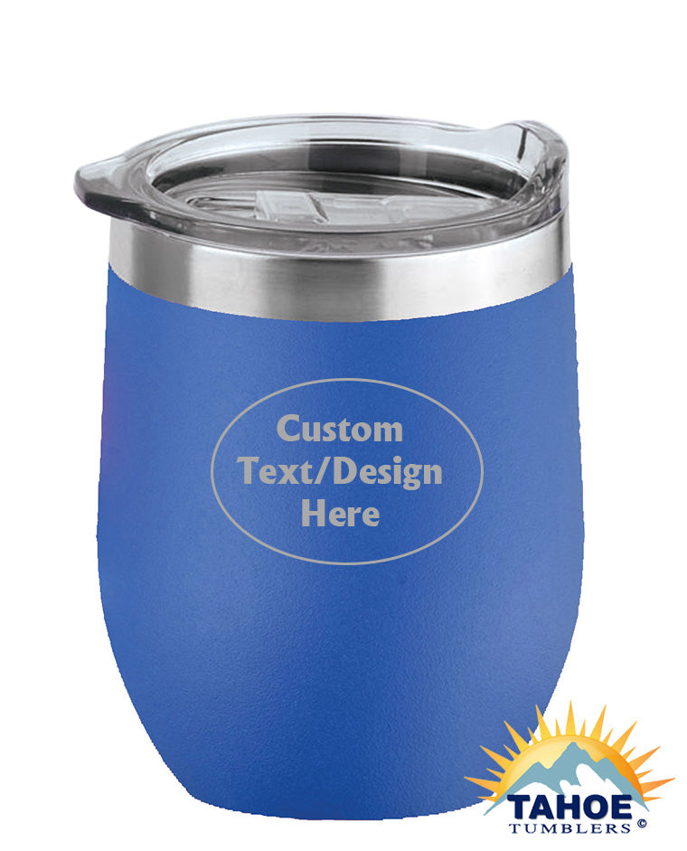 Royal Blue 16 oz Insulated Custom Wine Tumbler - Tahoe