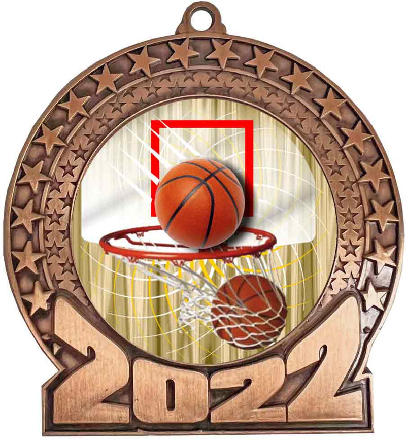 Bronze 2022 Basketball Insert Medal