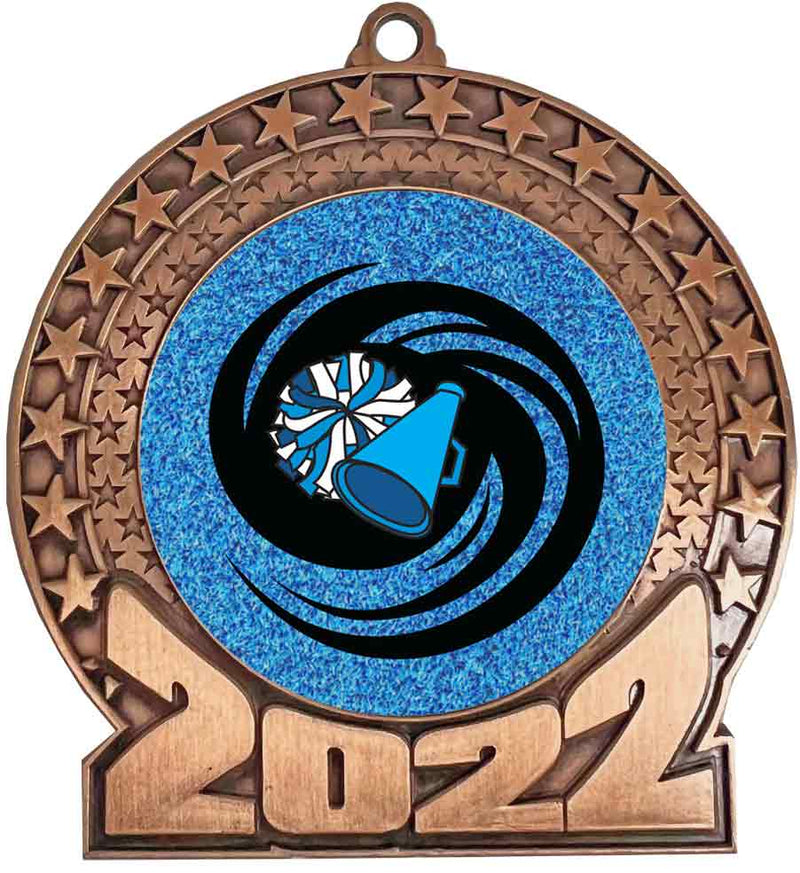Bronze 2022 Cheer Insert Medal