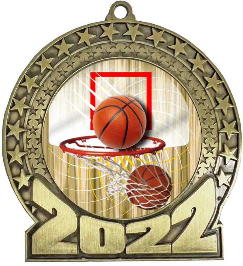 Gold 2022 Basketball Insert Medal