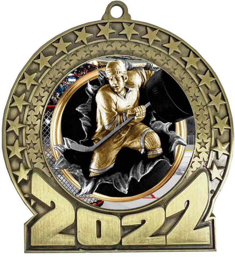 Gold 2022 Hockey Insert Medal