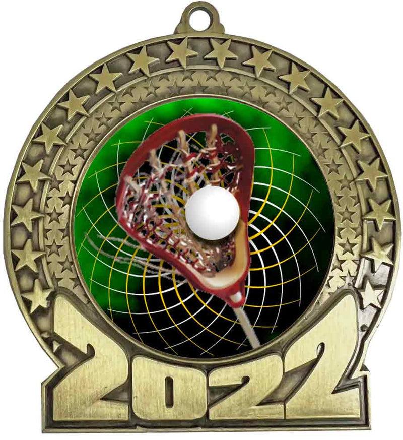 Gold 2022 Lacrosse Insert Medal
