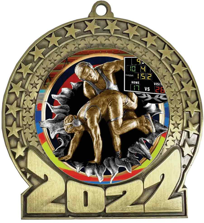 Gold 2022 Wrestling Insert Medal