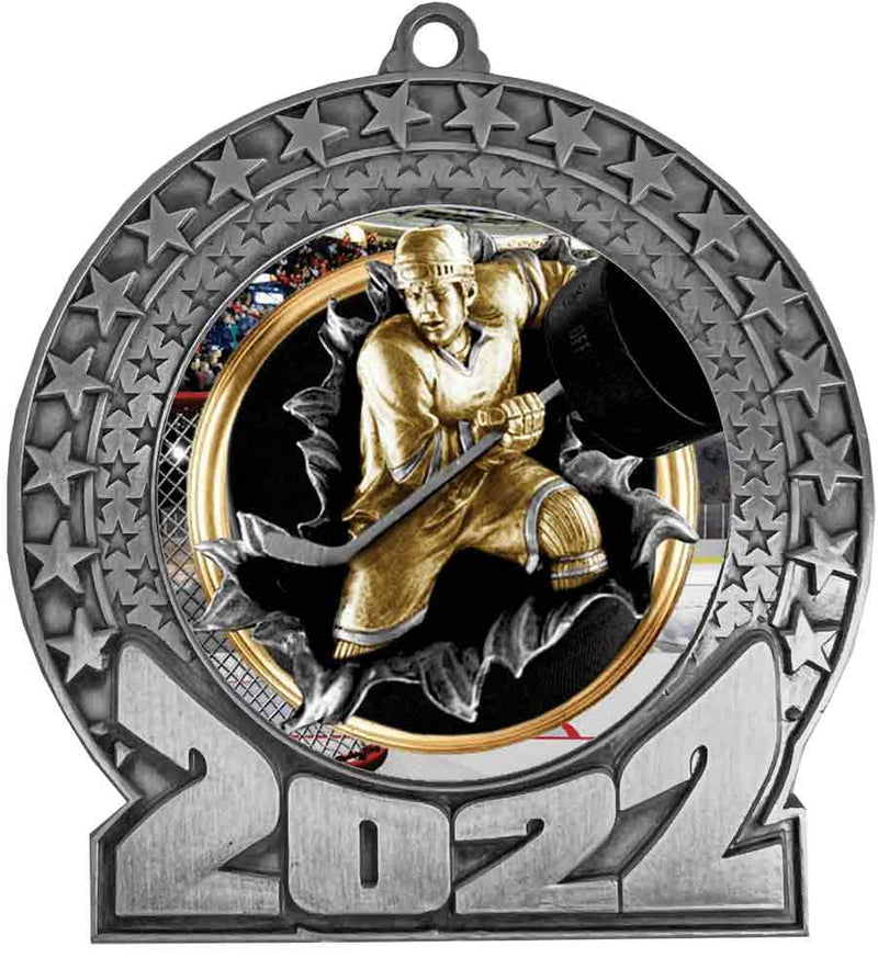 Silver 2022 Hockey Insert Medal