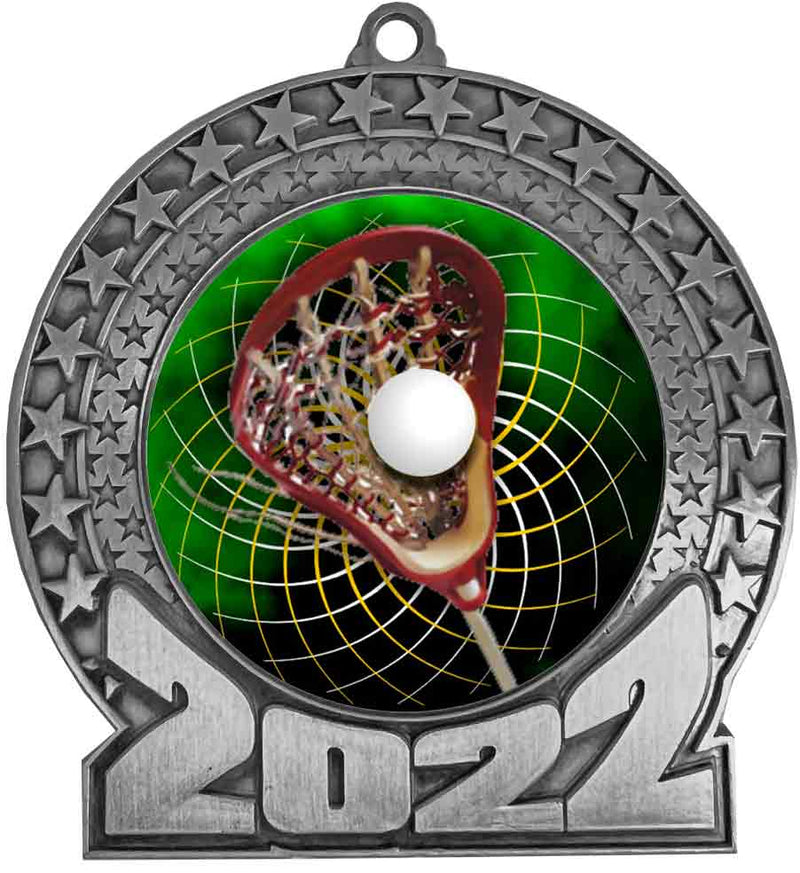 Silver 2022 Lacrosse Insert Medal