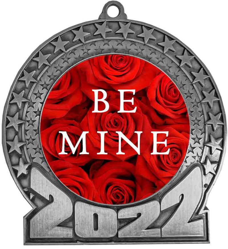 Silver 2022 Valentines Day Insert Medal
