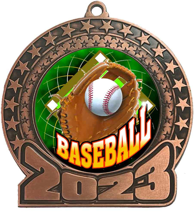 2023 Baseball Bronze Insert Medal