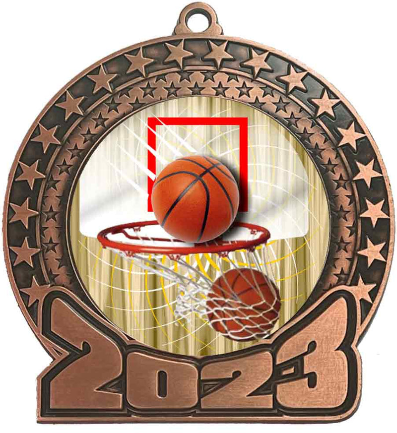 2023 Basketball Bronze Insert Medal