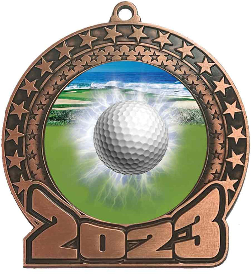 2023 Golf Bronze Insert Medal