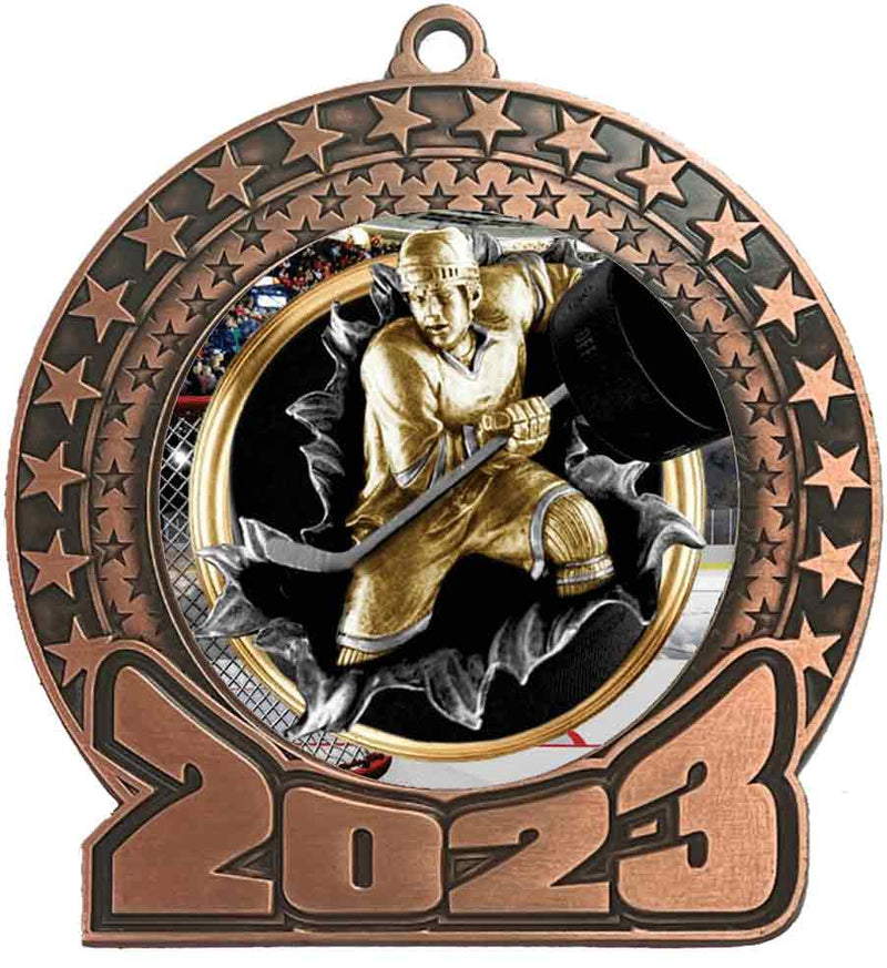 2023 Hockey Bronze Insert Medal