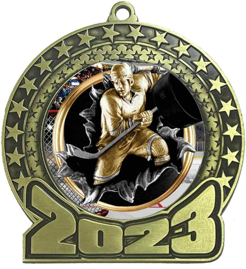 2023 Hockey Gold Insert Medal