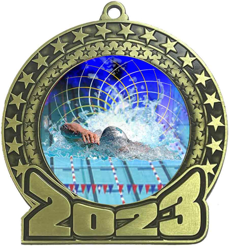 2023 Swimming Gold Insert Medal