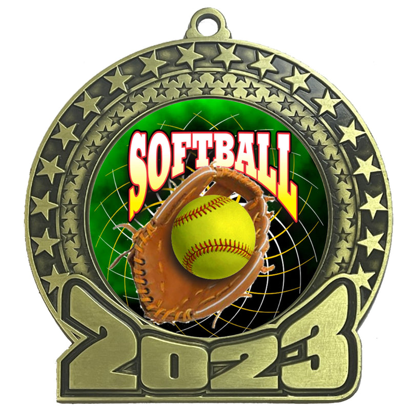 2023 Softball Insert Medal Gold