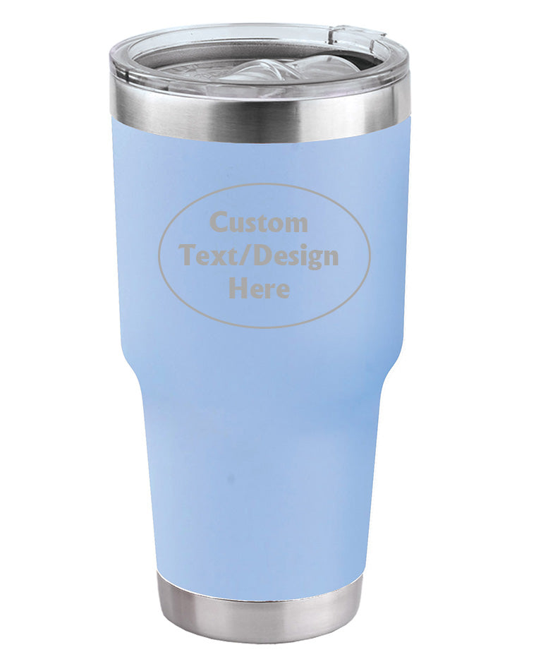 Light Blue 30 oz Insulated Custom Tumbler - Tahoe