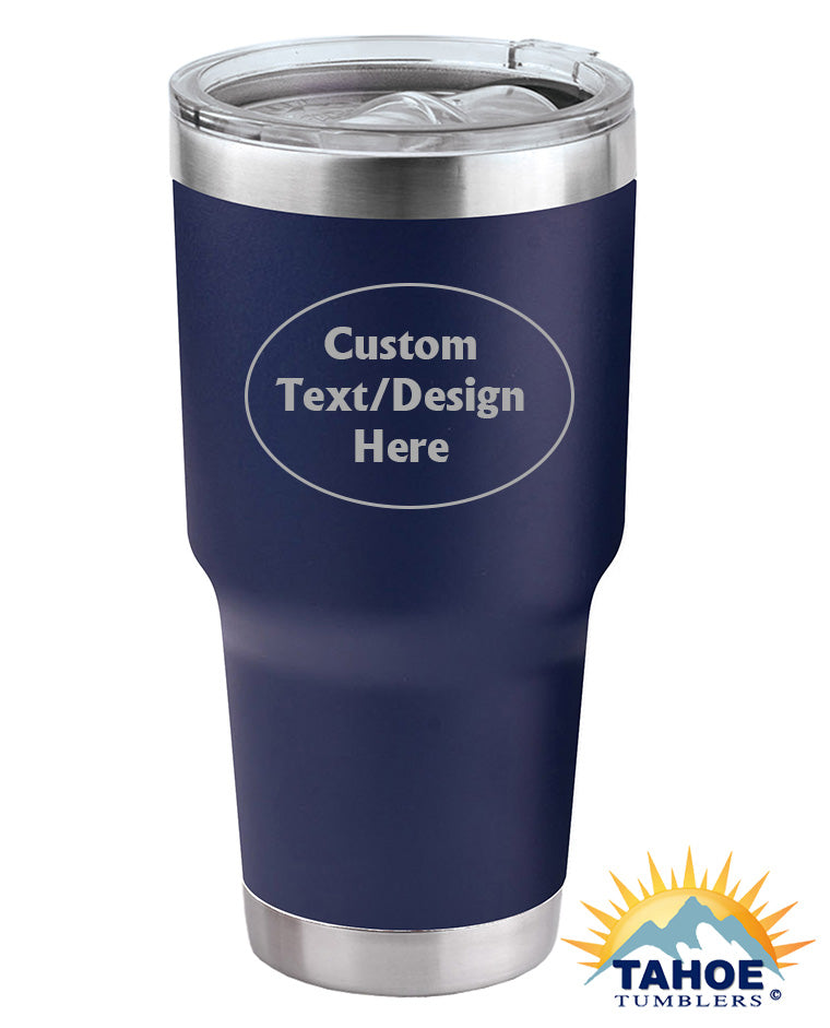 Navy Blue 30 oz Insulated Custom Tumbler - Tahoe