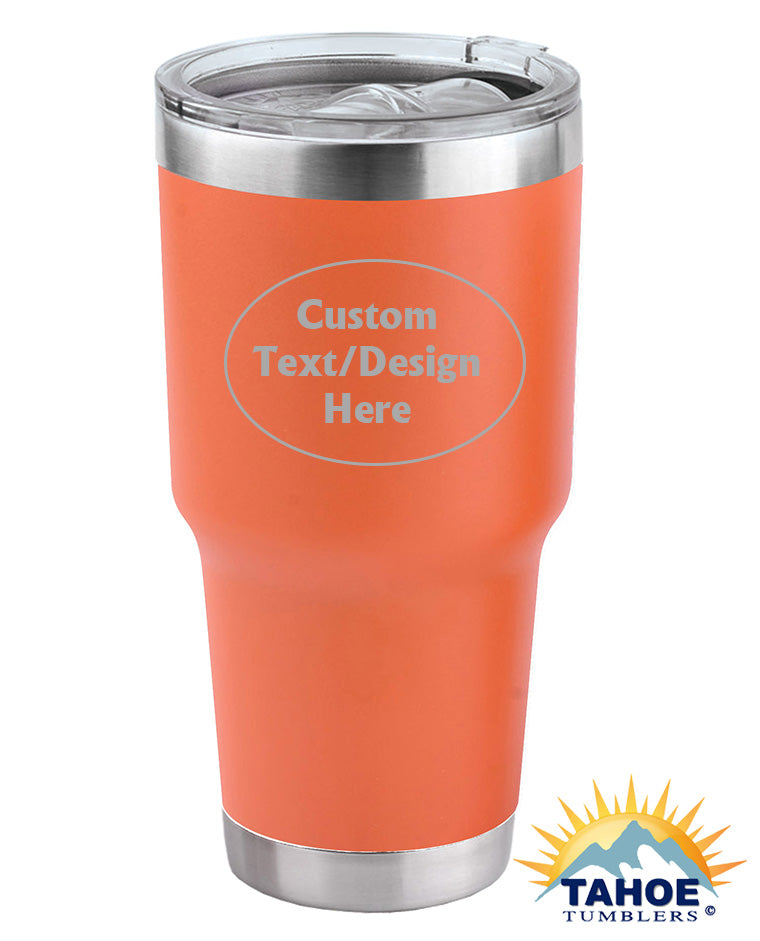 Orange 30 oz Insulated Custom Tumbler - Tahoe