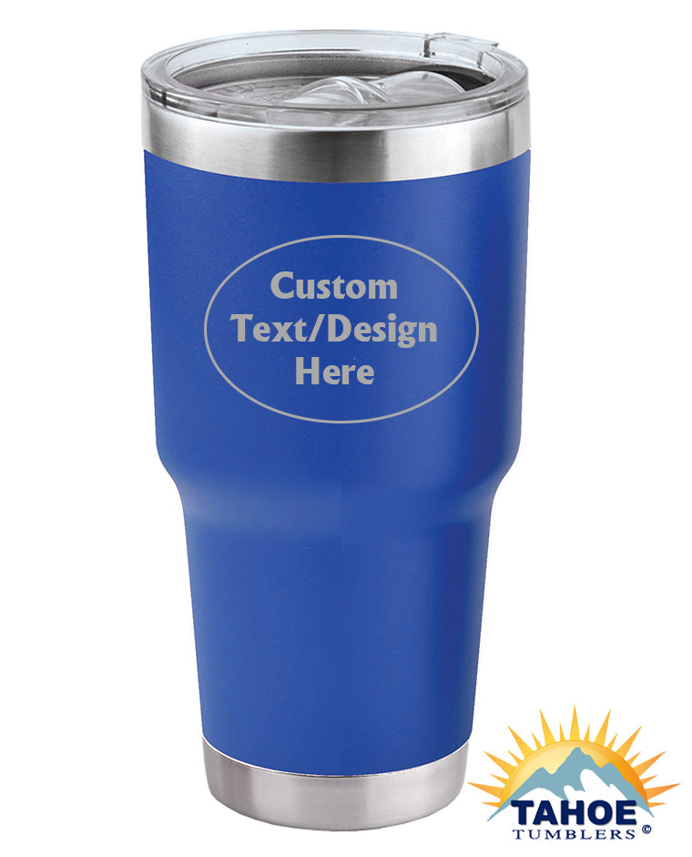 Royal Blue 30 oz Insulated Custom Tumbler - Tahoe