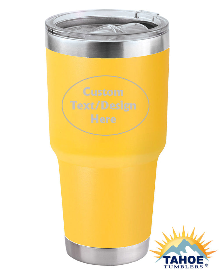 Yellow 30 oz Insulated Custom Tumbler - Tahoe