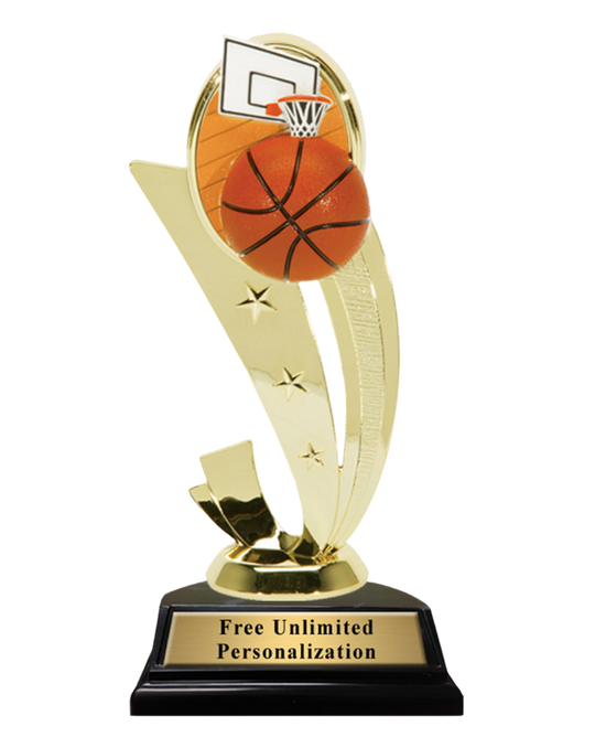 Color Sport Scene Basketball Trophy