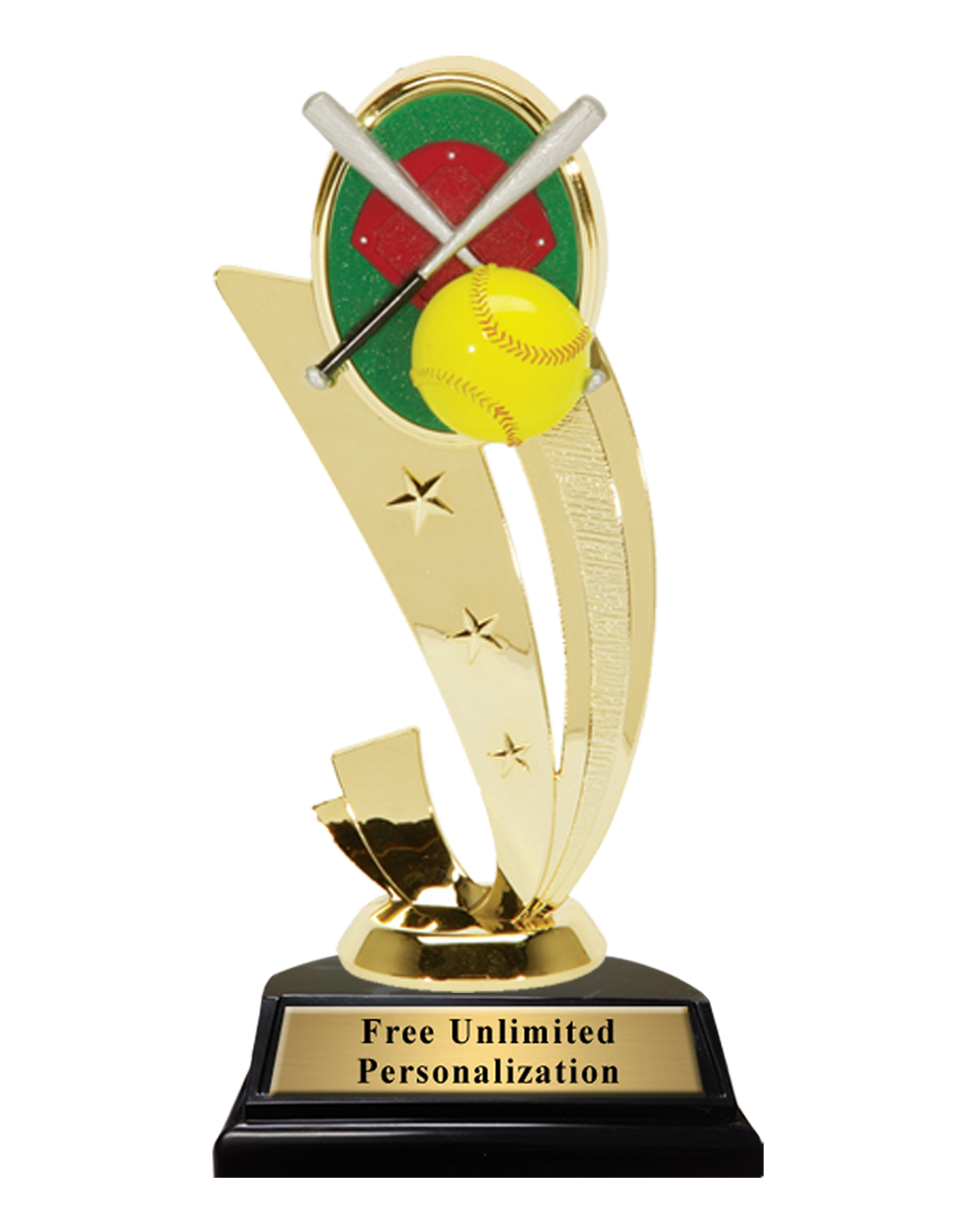 Color Sport Scene Softball Trophy 355