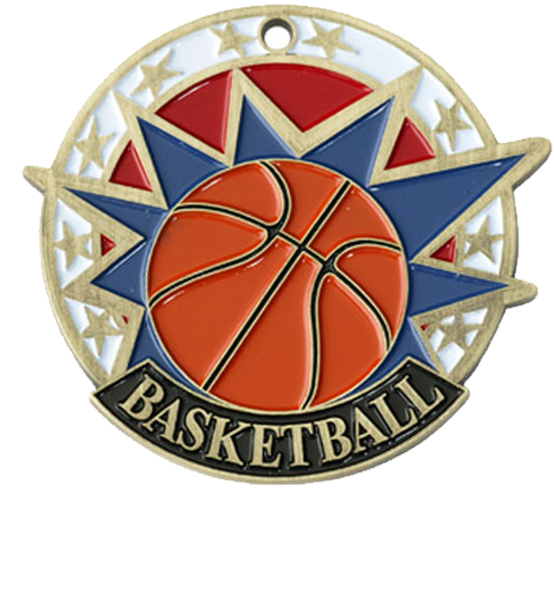 Gold USA Sport Basketball Medal