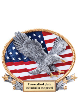 3D Oval Plate Eagle Trophy