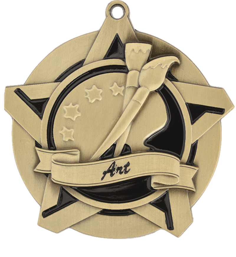 Gold Super Star Art Medal