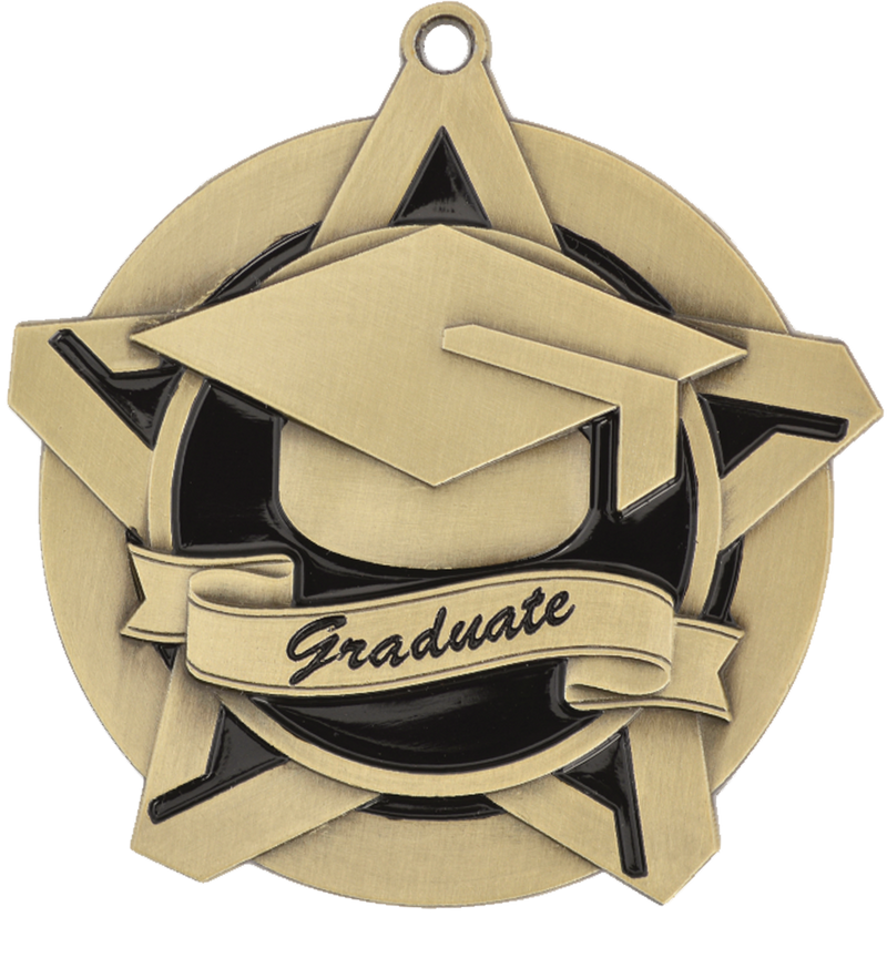 Gold Super Star Graduate Medal