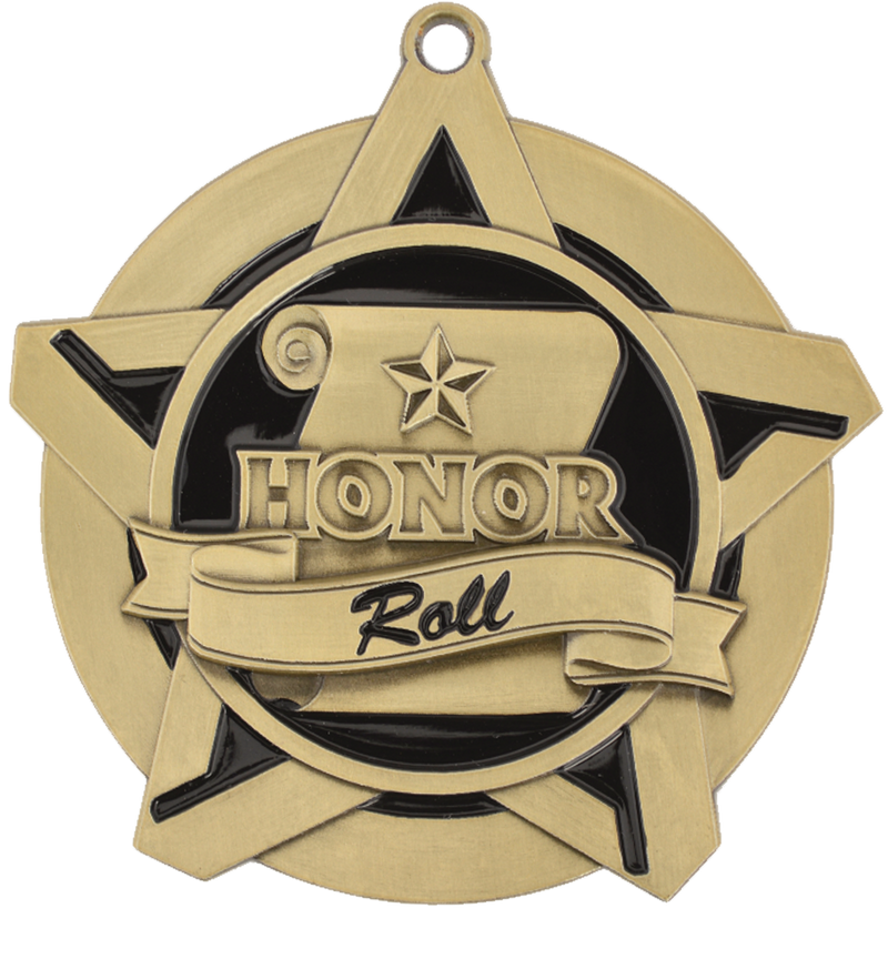 Gold Super Star Honor Roll Medal