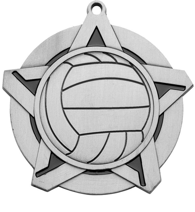 Silver Super Star Volleyball Medal