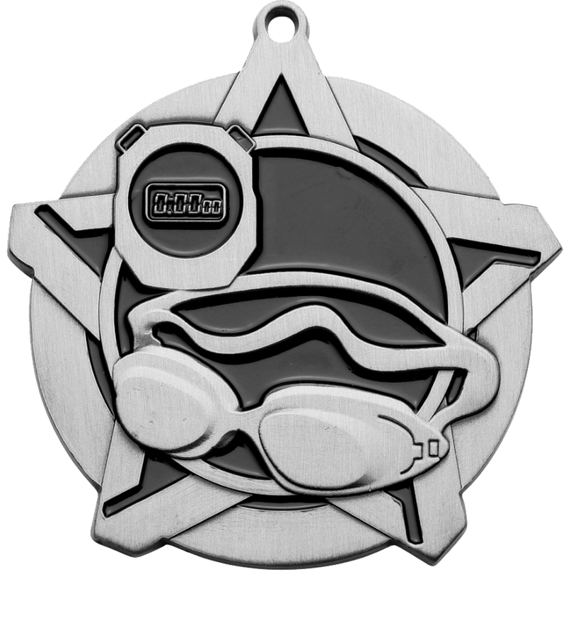 Silver Super Star Swimming Medal