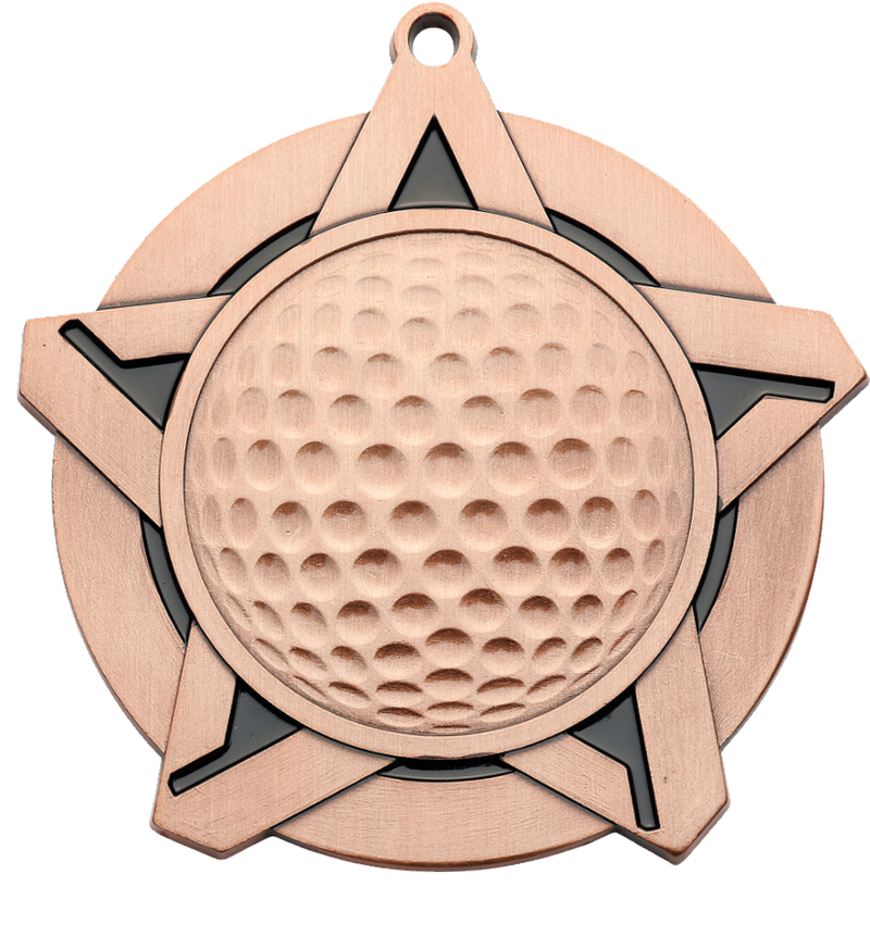 Bronze Super Star Golf Medal