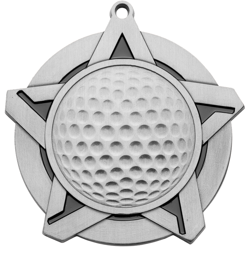 Silver Super Star Golf Medal