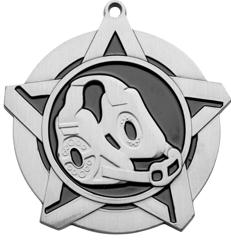 Silver Super Star Wrestling Medal