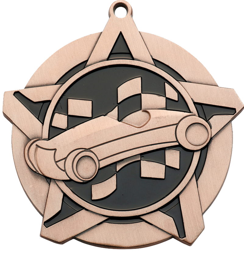 Bronze Super Star Pinewood Derby Medal