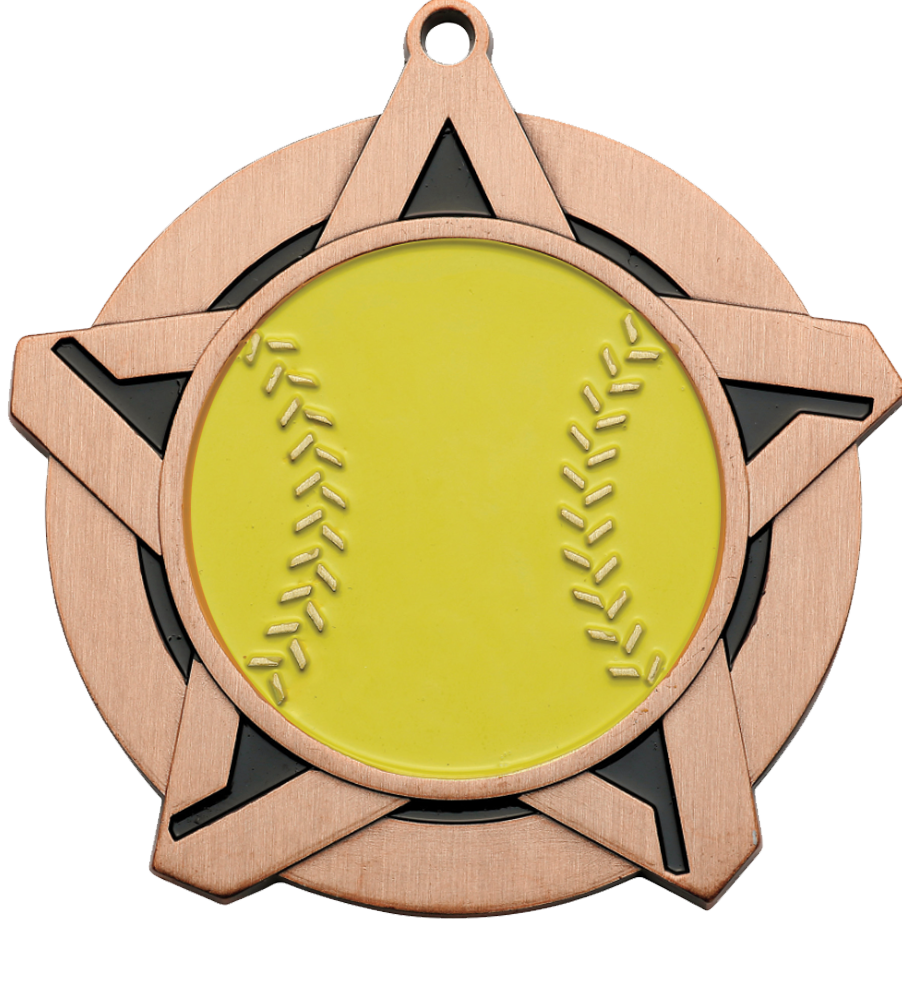 Bronze Super Star Softball Medal