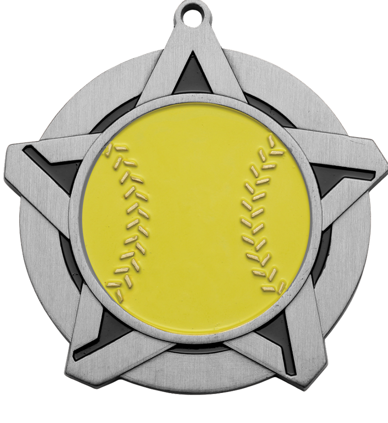 Silver Super Star Softball Medal