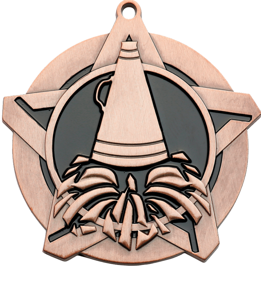 Bronze Super Star Cheer Medal