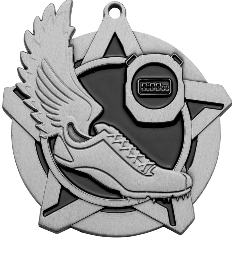 Silver Super Star Track Medal