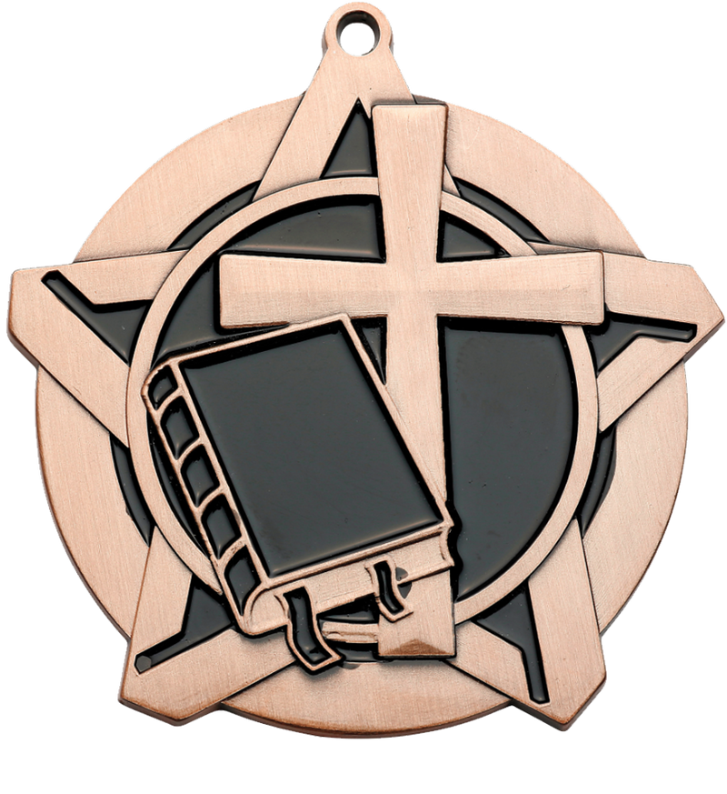 Bronze Super Star Religion Medal