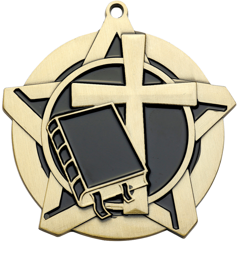 Gold Super Star Religion Medal