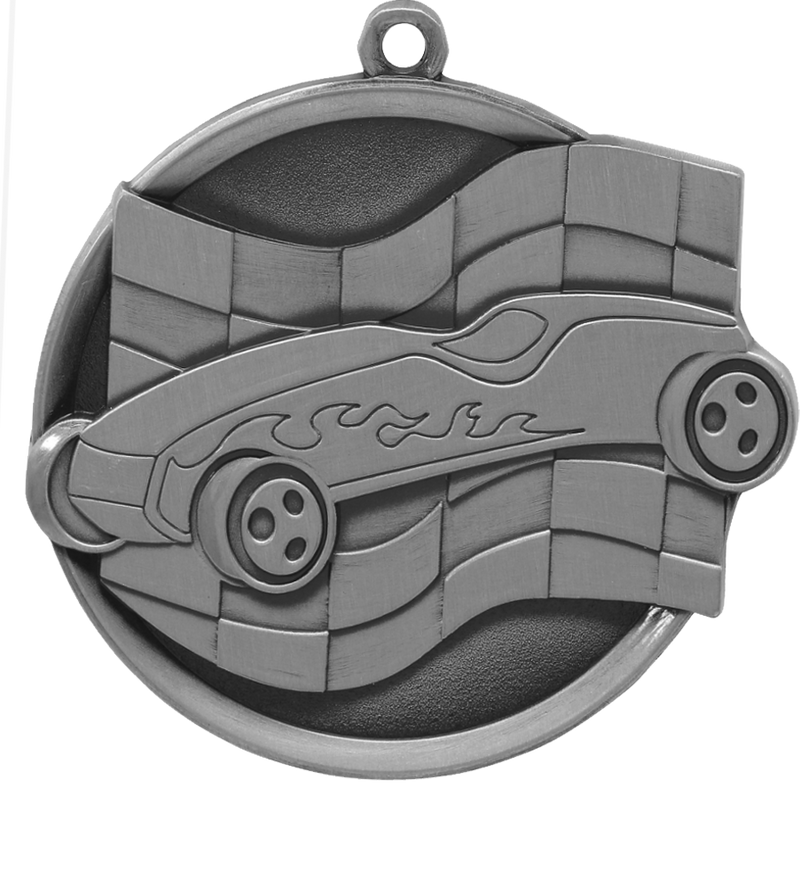 Silver Premier Pinewood Derby Medal