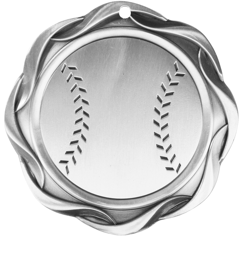 Silver Fusion Baseball Medal