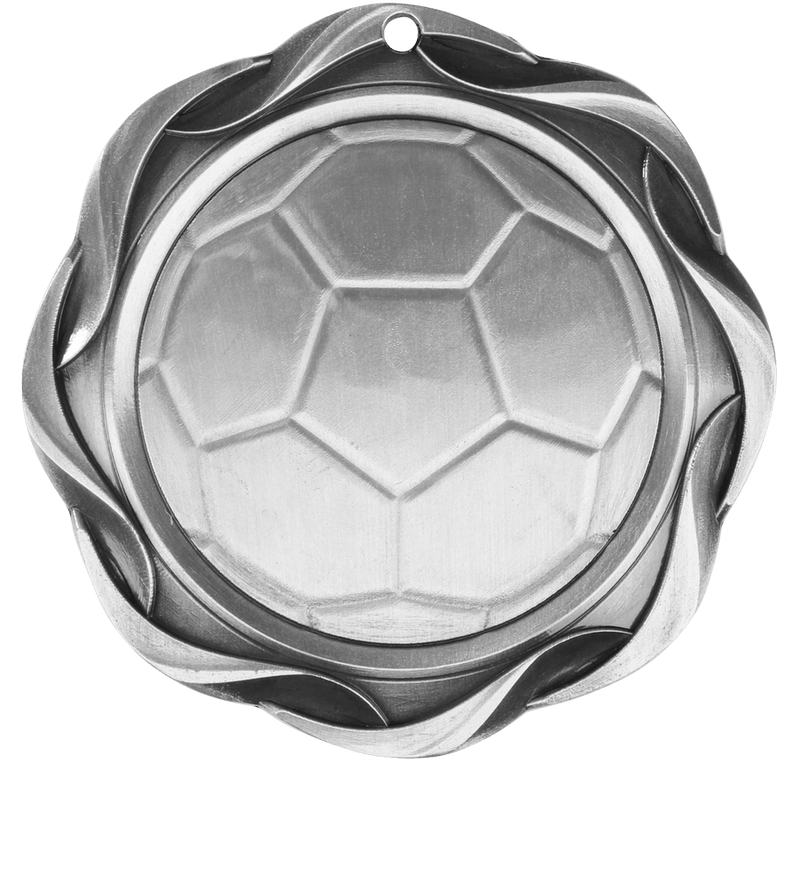 Silver Fusion Soccer Medal