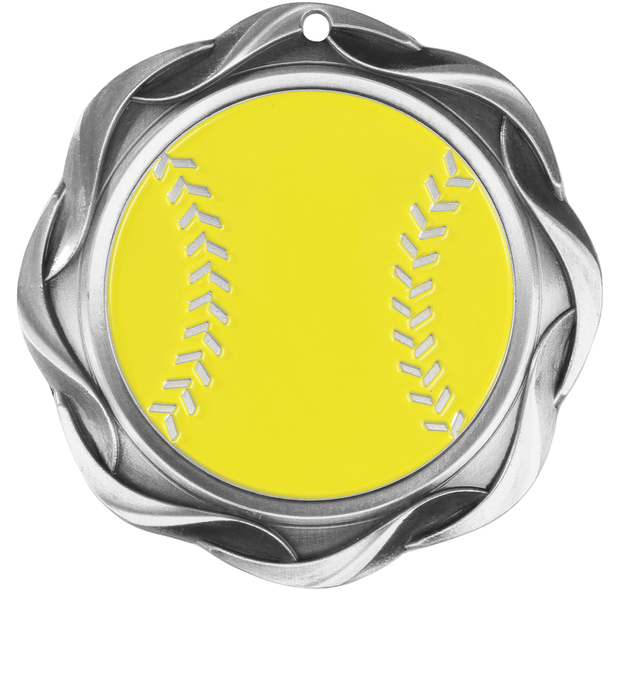 Silver Fusion Softball Medal