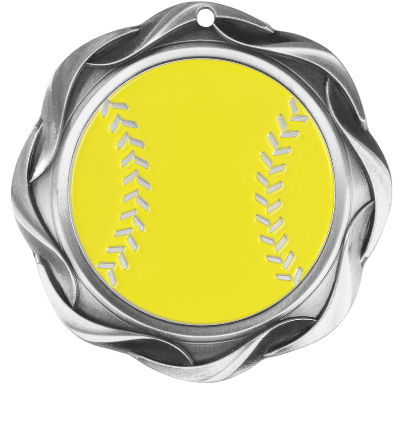 Silver Fusion Softball Medal