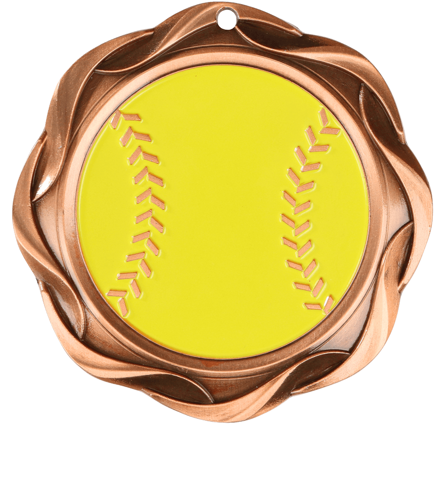 Bronze Fusion Softball Medal